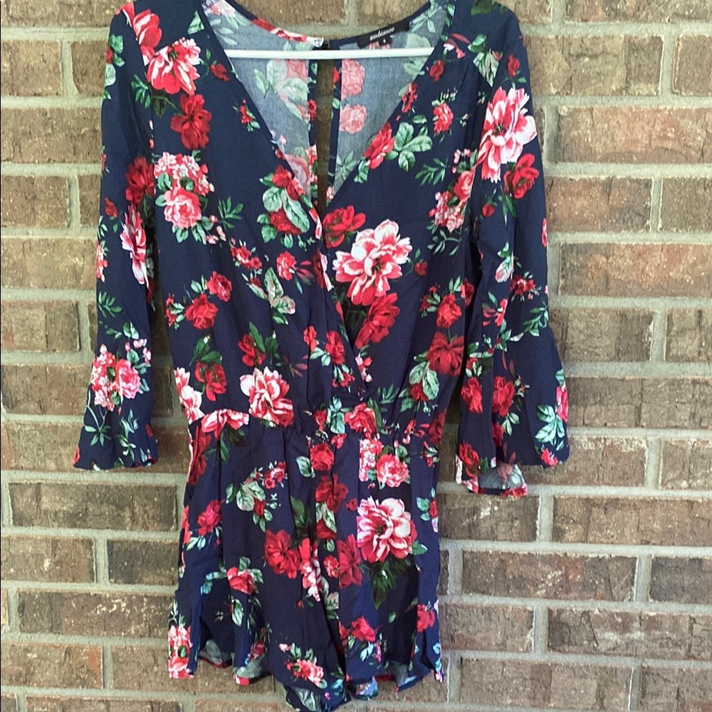 Ambiance Navy Floral Romper